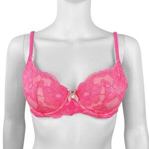 00s 2010s Mcbling Pink Bimbo Victoria's Secret Bra Sz 34C